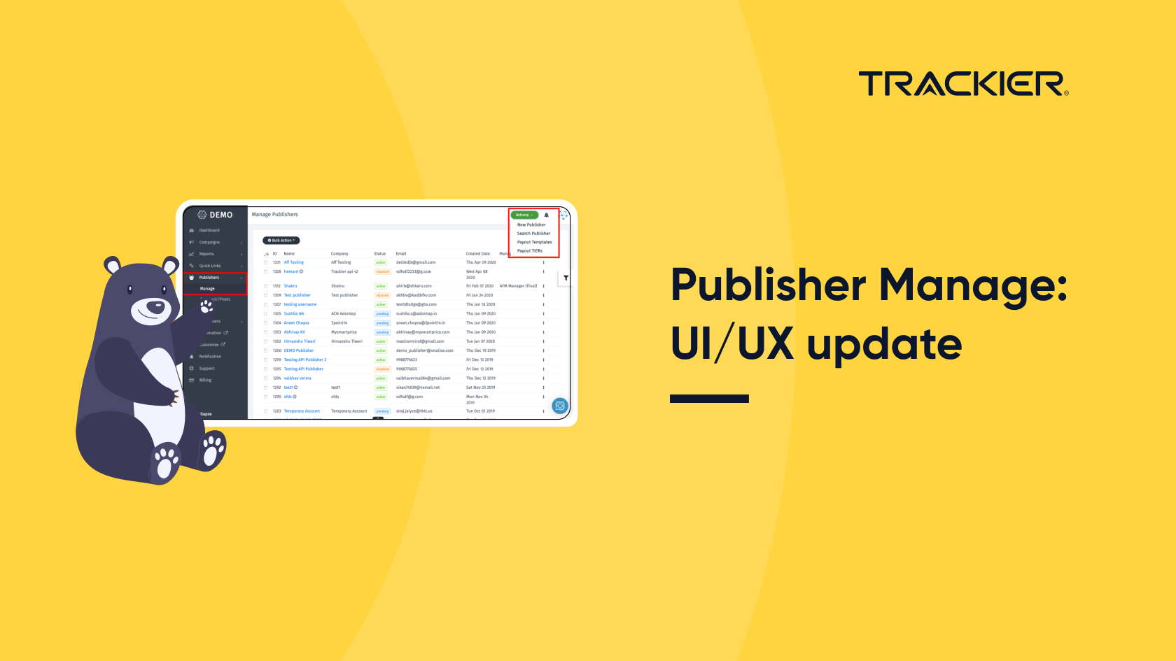Publisher Manage_ UI