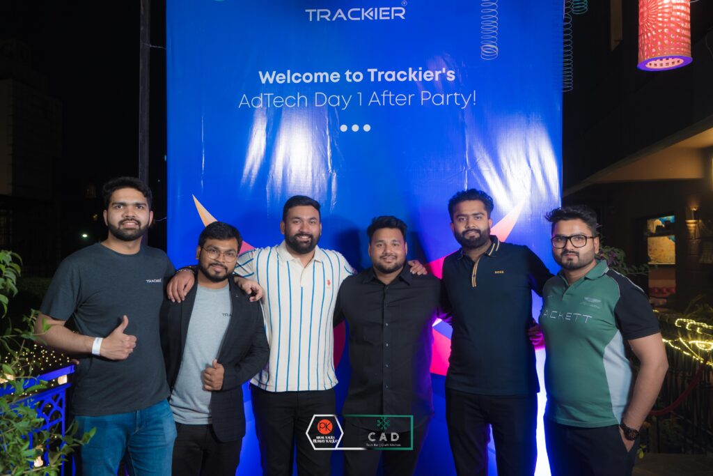 Trackier founders Hemant Mann, Faizan Ayubi, and Udit Verma at AdTech Bash
